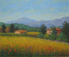 Paesaggio con campo di grano